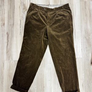 Eurex by Brax Men's Olive Green Corduroy Pants